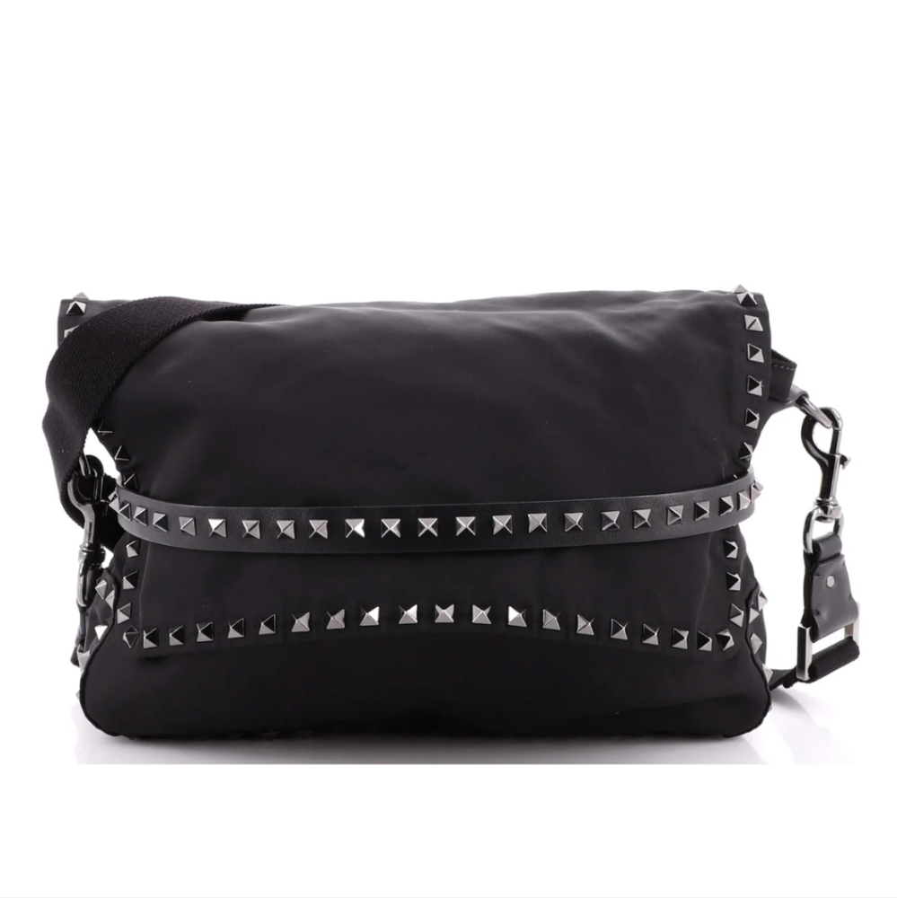 Valentino Garavani Rockstud Nylon Flap Messenger bag
